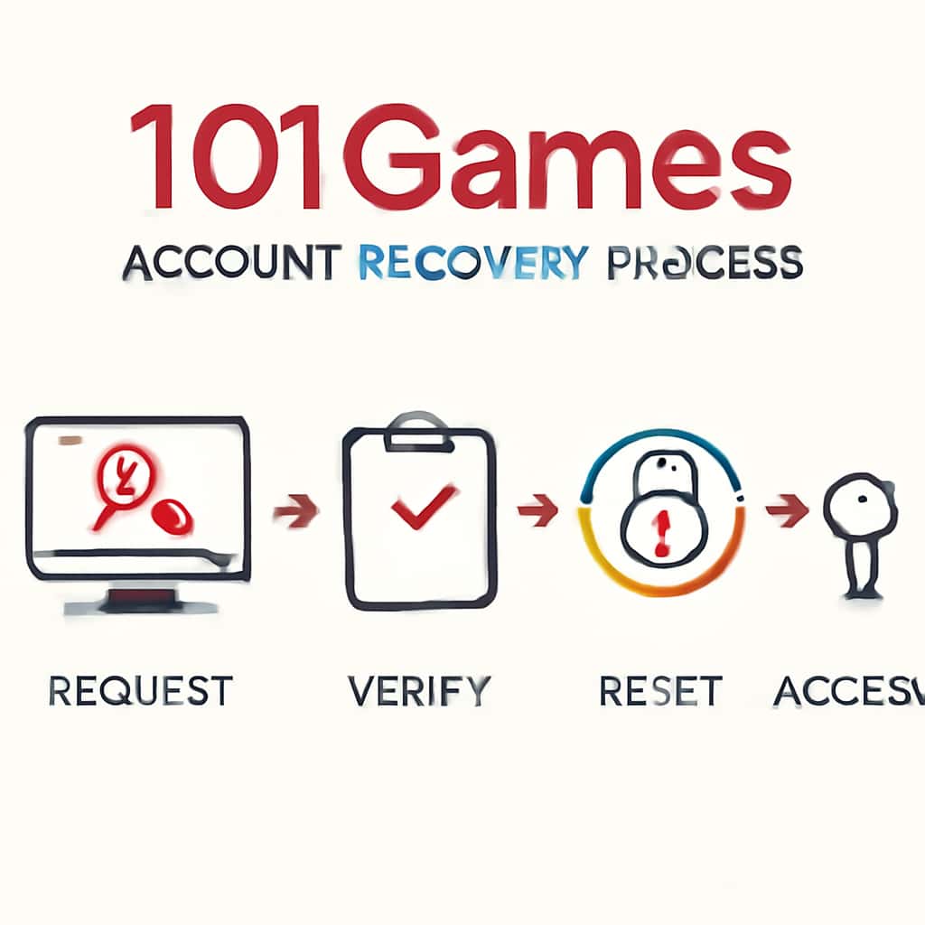 Illustrative diagram of the recovery process for 101Games accounts.