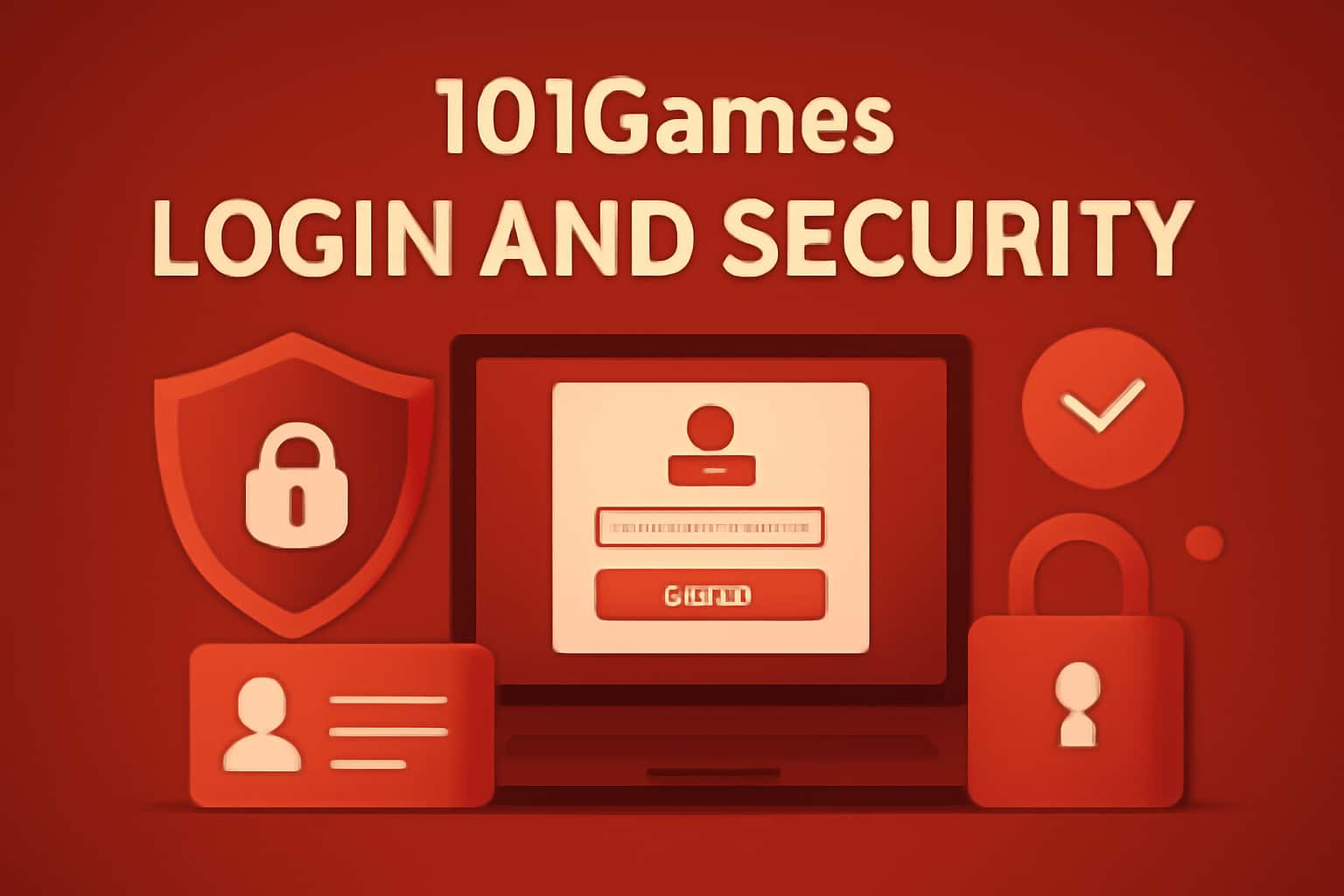 An informative representation of 101Games Login and Security with secure access elements.