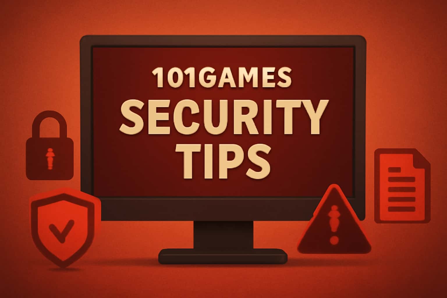 Informational graphic illustrating 101Games Security Tips.