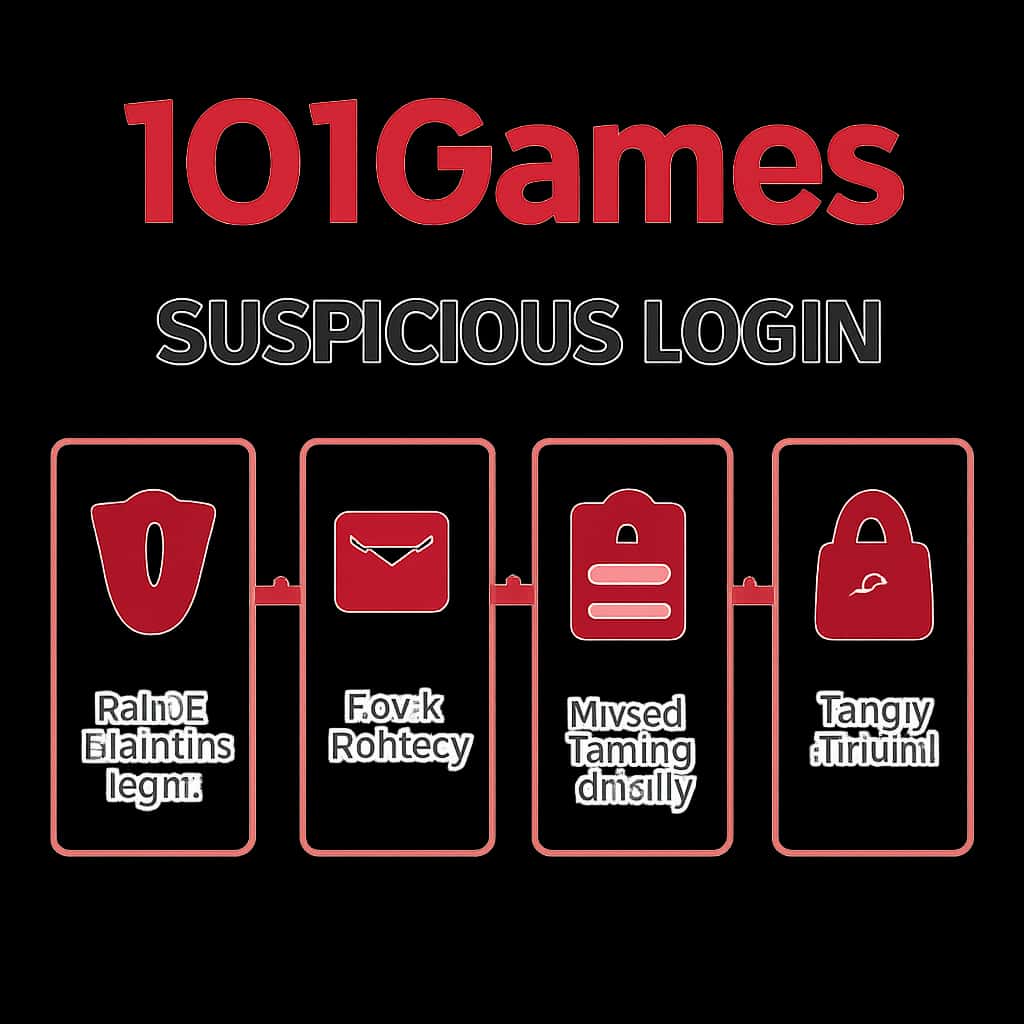 A diagram explaining the process of suspicious login handling in 101Games.