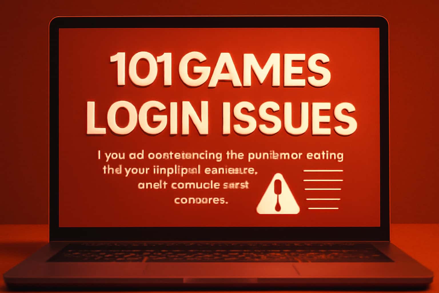 Informational visual on Common 101Games Login Issues.