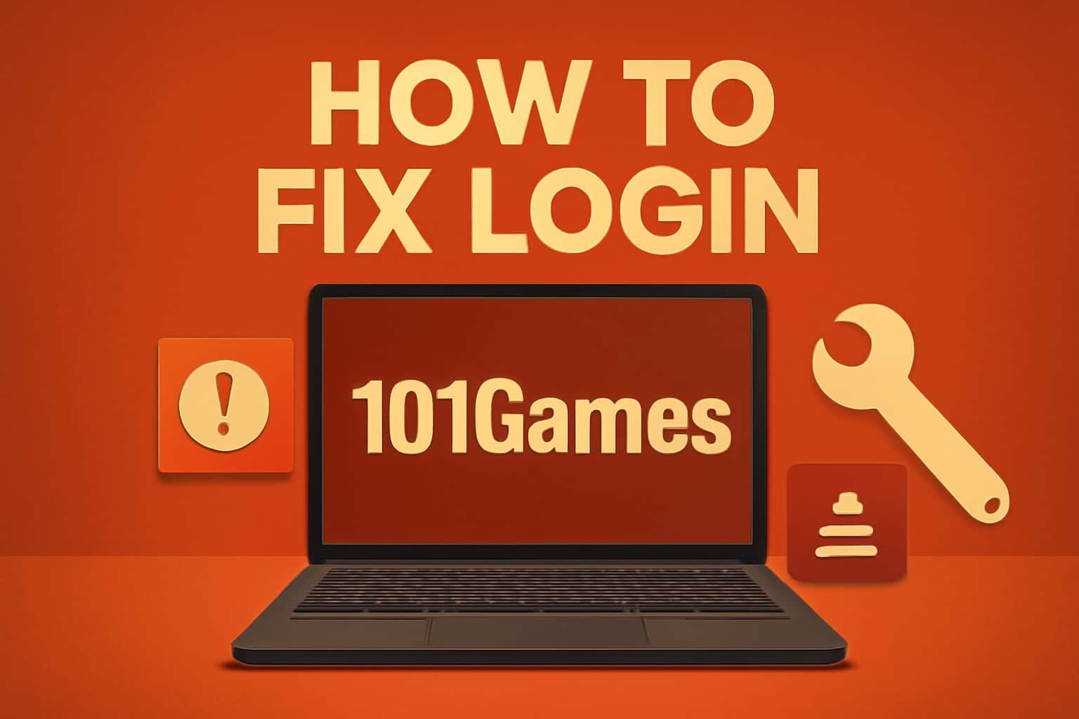An informative scene depicting the process of fixing login issues for 101Games.