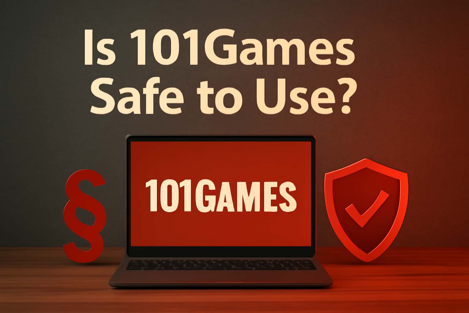 A secure access gateway interface displaying the title 'Is 101Games Safe to Use?' in a high-tech setting.