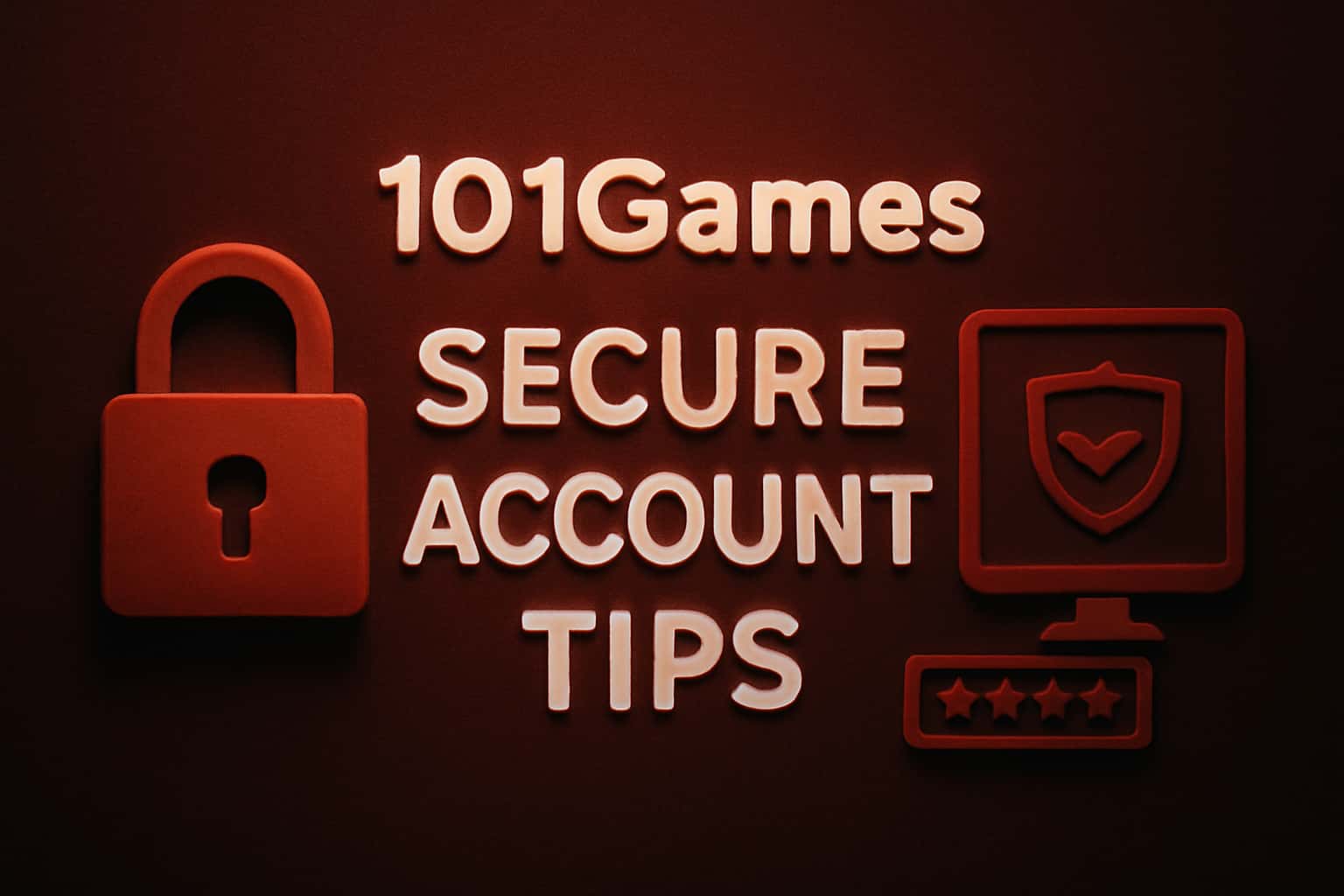 An informative scene showcasing 101Games account security tips, with emphasis on maintaining a safe online environment.