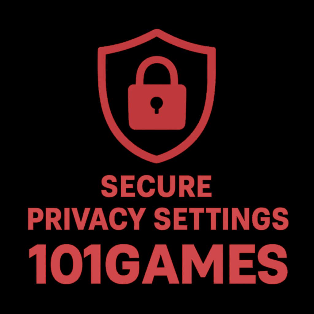 A badge illustrating Secure 101Games Privacy Settings.