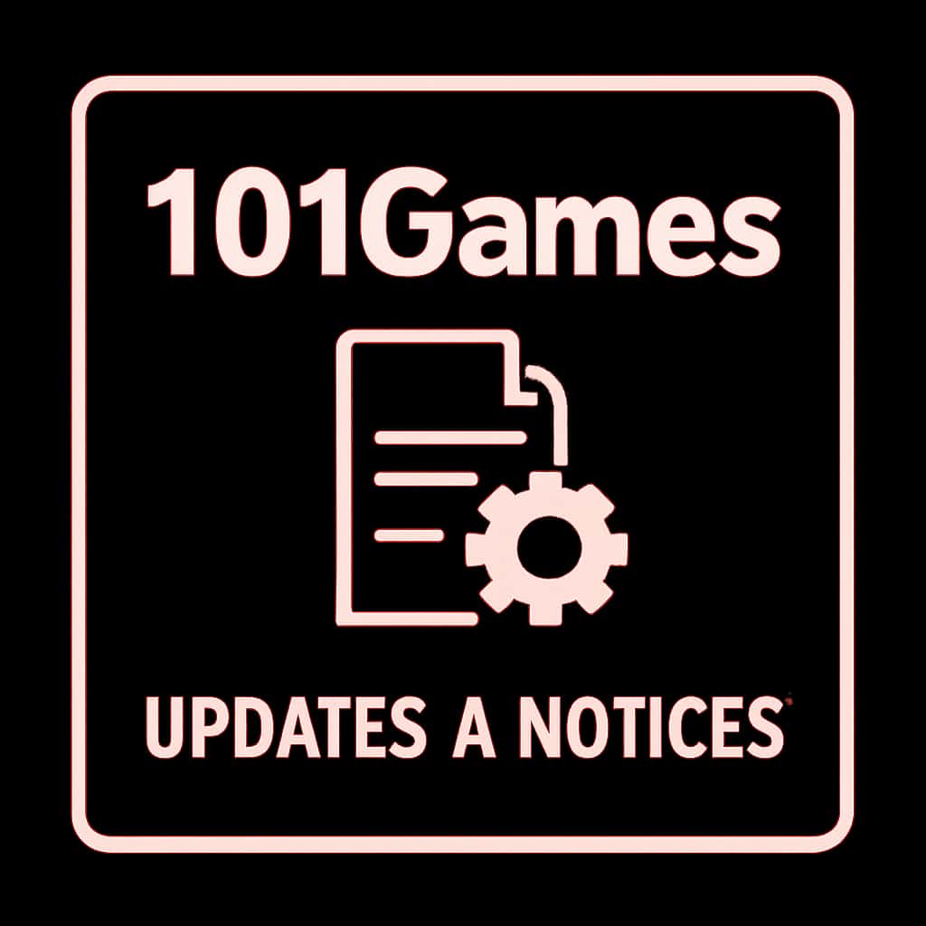 A simple badge illustrating 101Games Updates & Notices.